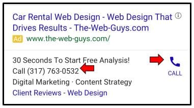 Call Extension | Google AdWords