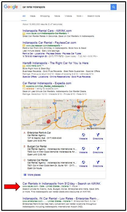 Google Organic Search Results