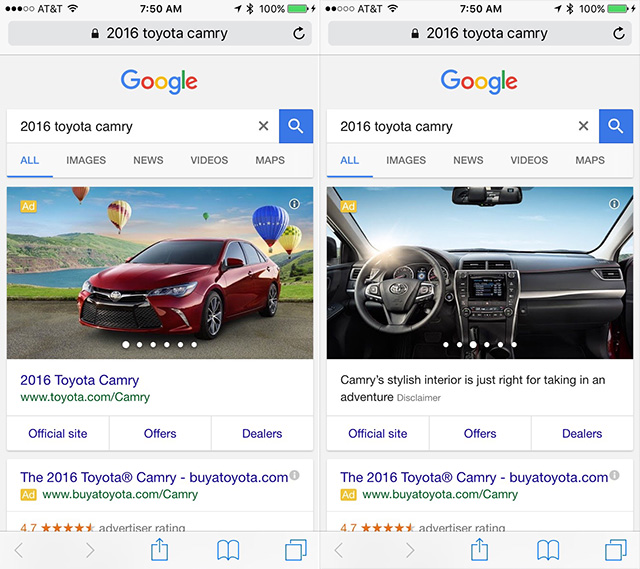 OEM Automotive AdWords Search Ads